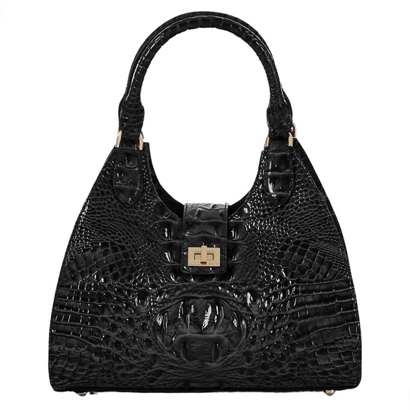 Brahmin Adrian Black Melbourne handbag - Picture 1 of 12